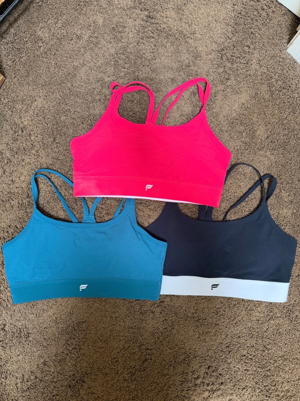 Fabletics  Principal longline medium impact sports bras in size xl (3 pcs)